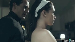 Tiny titted teen housewife pleases hubbys coileach mór