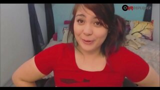 BBW Tiener Camgirl Kreun en Masturbates